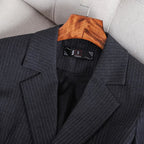 Blazer Acinturado Risca de Giz Alfaiataria Modern Adele