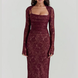 Vestido Midi em Renda com Espartilho Modern Charlotte